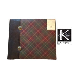 K&Company One-Pocket Postbound‎ Photo Album, Argyle Plaid Cover, 50 Photos -NWOT